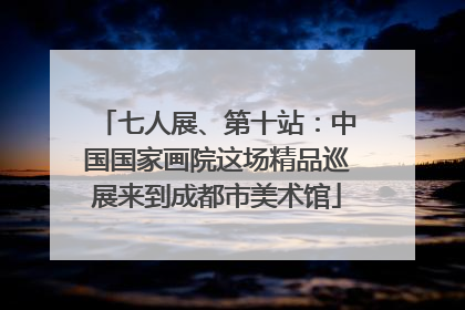 七人展、第十站：中国国家画院这场精品巡展来到成都市美术馆
